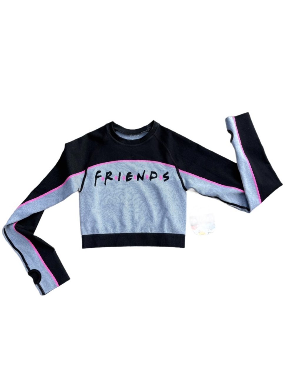 FRIENDS Black Sweatshirt with Subtle Gray Logo